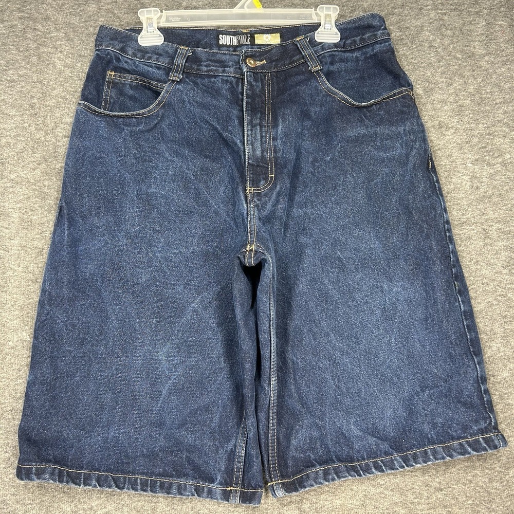 Vintage Southpole Denim shorts Mens‎ 34 blue baggy loose hip pop faded